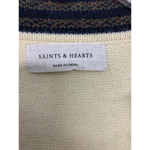 Saints & Hearts Long Knit Boho Western Cardigan Size M/L Open Front - Picture 4 of 9